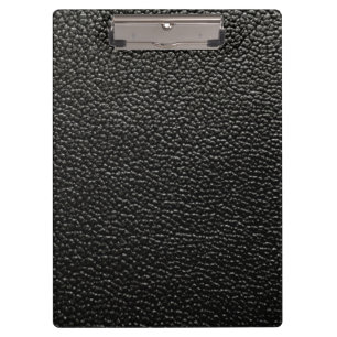 Black leather clipboard