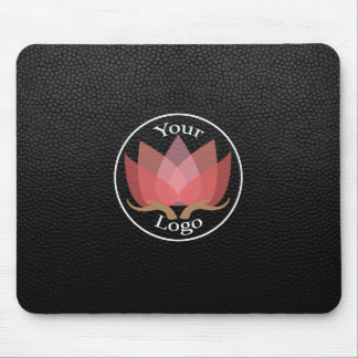 Black Leather Custom LOGO Mouse Mat