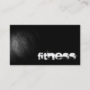 Black Leather Effect Fitness Sport Business Card