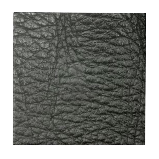 Black Leather Effect Tile (Front)