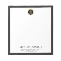 Black Leather Gold Circle Logo professional