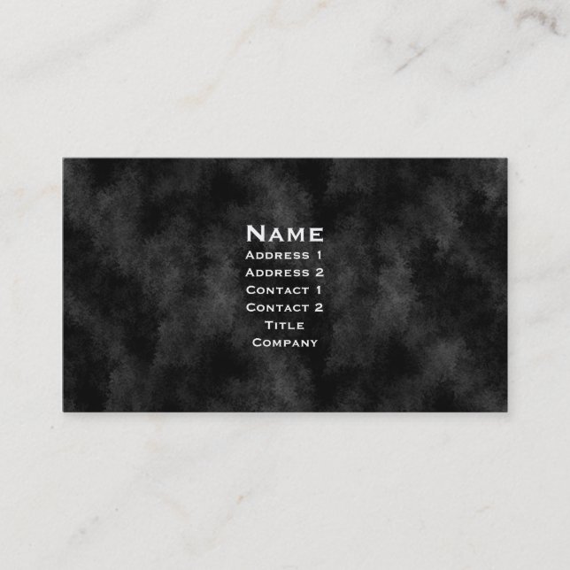 Black Leather Gothic Business Card (Front)
