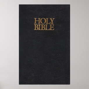 Black Leather Holy Bible Cover Poster