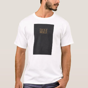Black Leather Holy Bible Cover T-Shirt