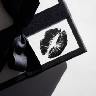Black Leather Kiss Lips Valentine’s Day Custom Cut