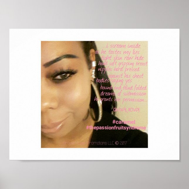 Black Leather Kiss Poem by Ahsek Novel Poster (Front)