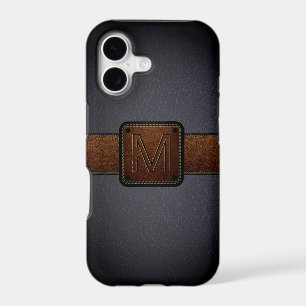 Black Leather Look Brown Tag
