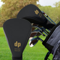 Black Leather Look Monogram and Personalised Name