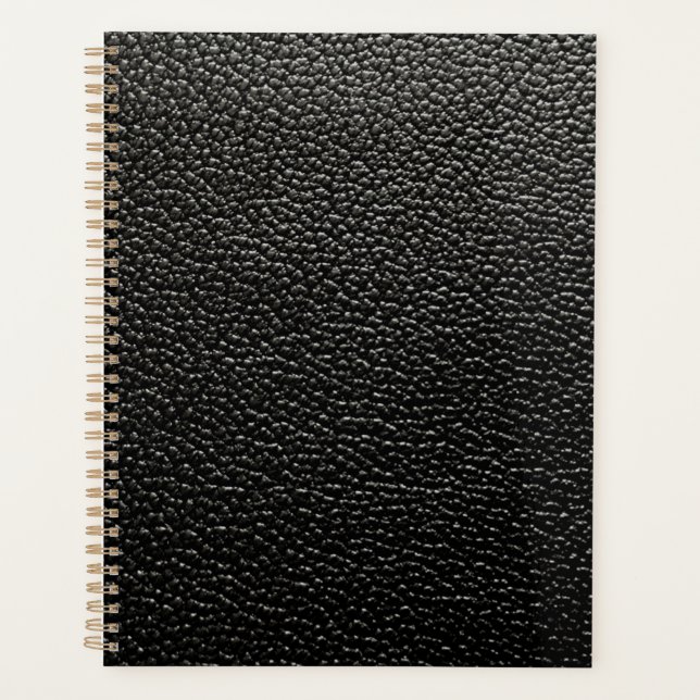Black leather planner (Front)