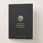 Black Leather Print Consulting Logo Pocket Folder