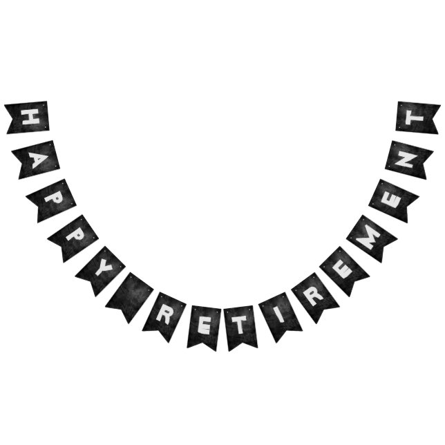black leather retirement party bunting  (All)
