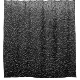 Black leather: seamless closeup texture. shower curtain