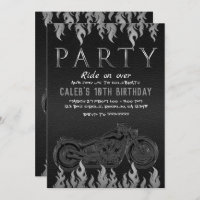 Black Leather Silver Chrome Motorcycle Biker Party