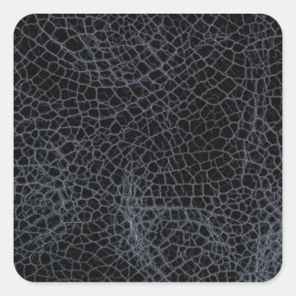 Black leather square sticker