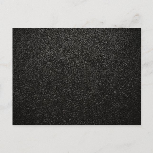 Black Leather Texture Background Postcard (Front)