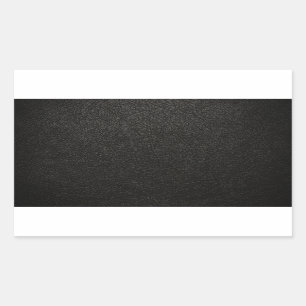 Black Leather Texture Background Rectangular Sticker