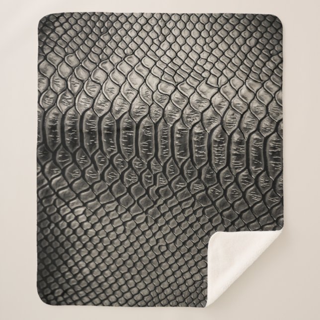 Black leather texture, background use. sherpa blanket (Front)