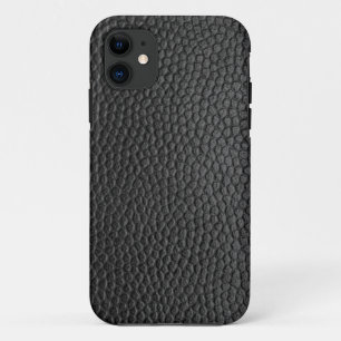 Black Leather Texture iPhone 11 Case