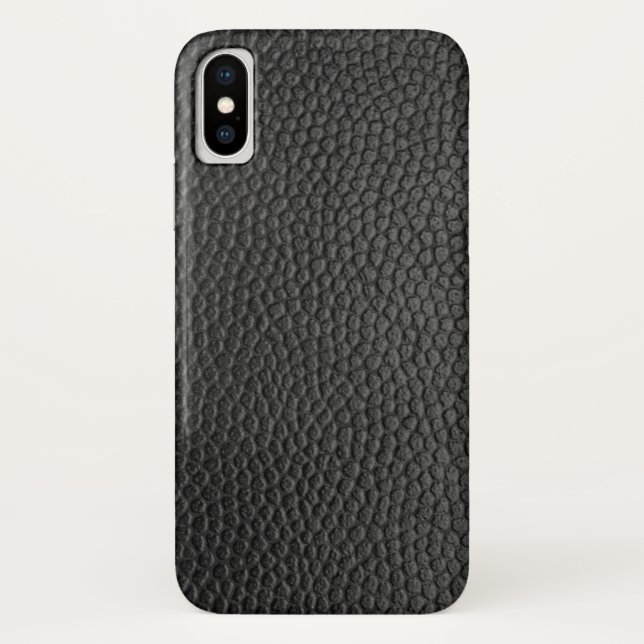 Black Leather Texture Case-Mate iPhone Case (Back)