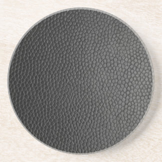 Black Leather Texture Coaster