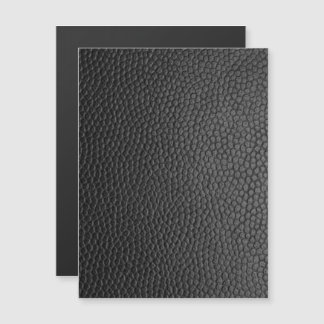 Black Leather Texture Magnetic Invitation