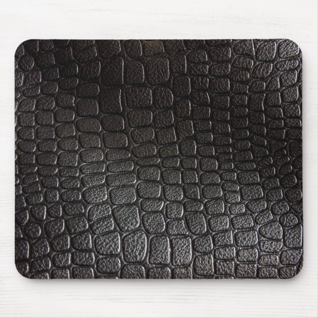 Black Leather Texture Mouse Mat (Front)