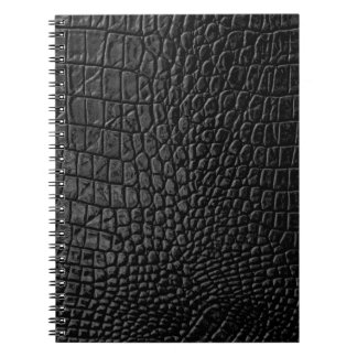Black leather texture notebook