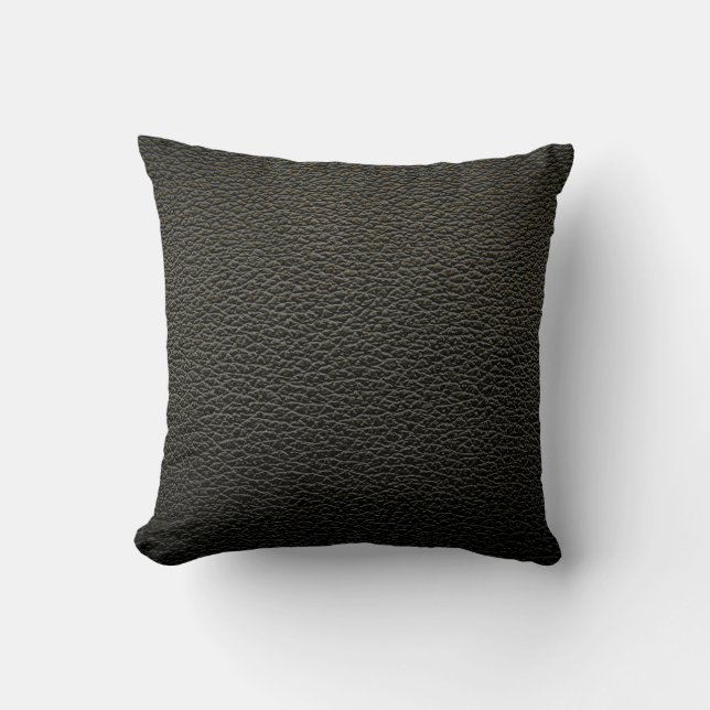 Black leather texture or background. abstract,anim cushion (Front)