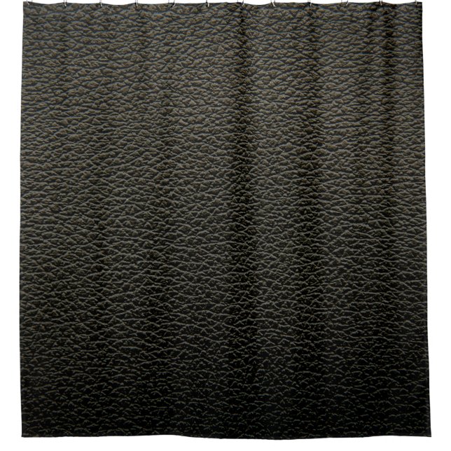 Black leather texture or background. abstract,anim shower curtain (Front)