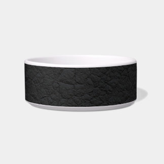 Black Leather Textured Bowl