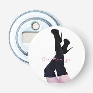Black Leather Thigh-high Boots Thunder_Cove Bottle Opener