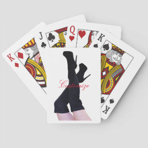 Black Leather Thigh-high Boots Thunder_Cove Playing Cards