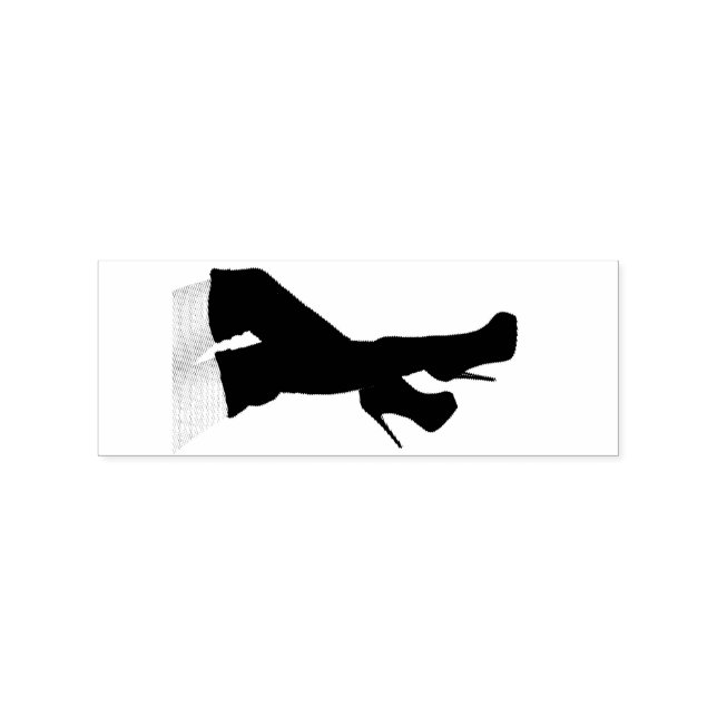 Black Leather Thigh-high Boots Thunder_Cove Rubber Stamp (Imprint)