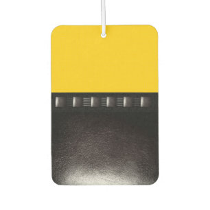 Black Leather Yellow Texture Car Air Freshener