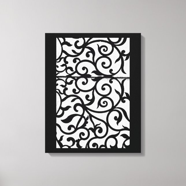 Black Leaves Canvas Print (Front)