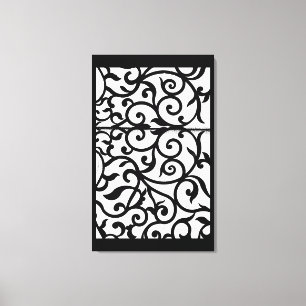 Black Leaves Canvas Print