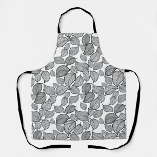 Black Leaves on White Apron