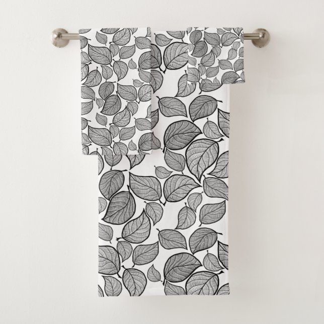Black Leaves on White Towel (Insitu)