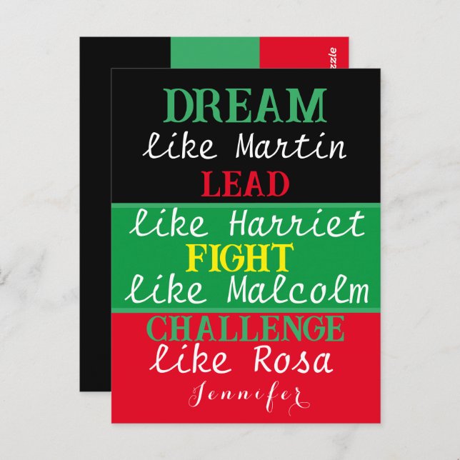 Black legacy BLM black history month Postcard (Front/Back)