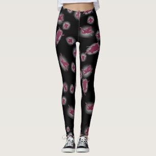 Black leggings with fairies / Legging Black