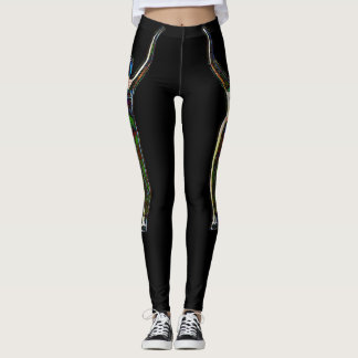 Black leggings with unique design
