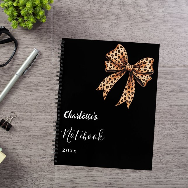 Black leopard bow notebook (Creator Uploaded)