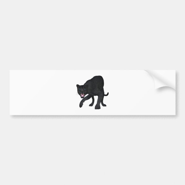 Black Leopard Bumper Sticker (Front)