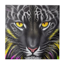 Black Leopard Ceramic Tile Sets