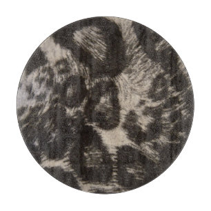 BLACK LEOPARD PRINT CUTTING BOARD
