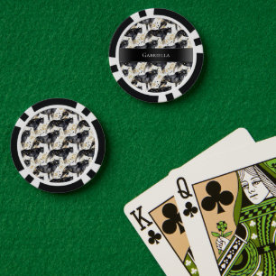 Black Leopards Poker Chips