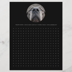 Black Letterhead Dot Grid
