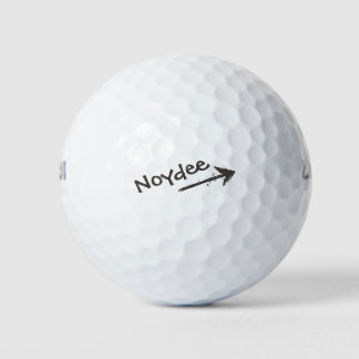 Black Lettering and Arrow on your Golf Balls