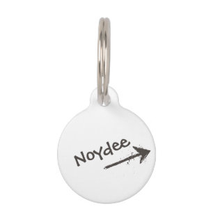 Black Lettering and Arrow on your ID tag