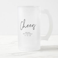 Black Lettering Cheers Adult Birthday Party Favour